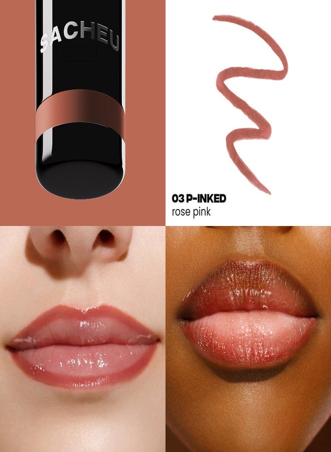 ساتيو محدد شفاه ساشيو STAY-N Peel Off Lip Stain — لون شفاه مقاوم للماء يدوم طويلاً مع حمض الهيالورونيك وفيتامين E — لمسة نهائية غير لامعة مقاومة للانتقال، نباتي وخالٍ من القسوة (p-INKED) - Image 2